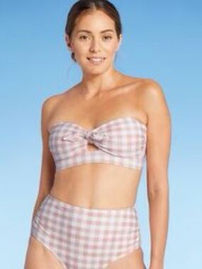 NWT Kona Sol Bandeau Top (Size M) and High Waisted Bottoms (Size L)